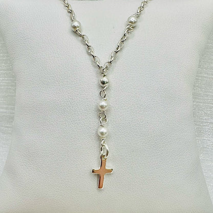 S925 Pearl Rosary Necklace
