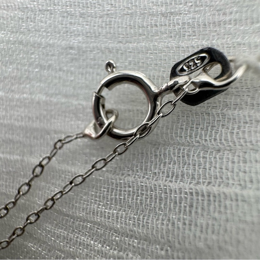 Sterling Silver Pearl Rosary Necklace