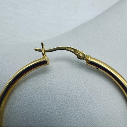 S925 Gold Hoops 1.75”