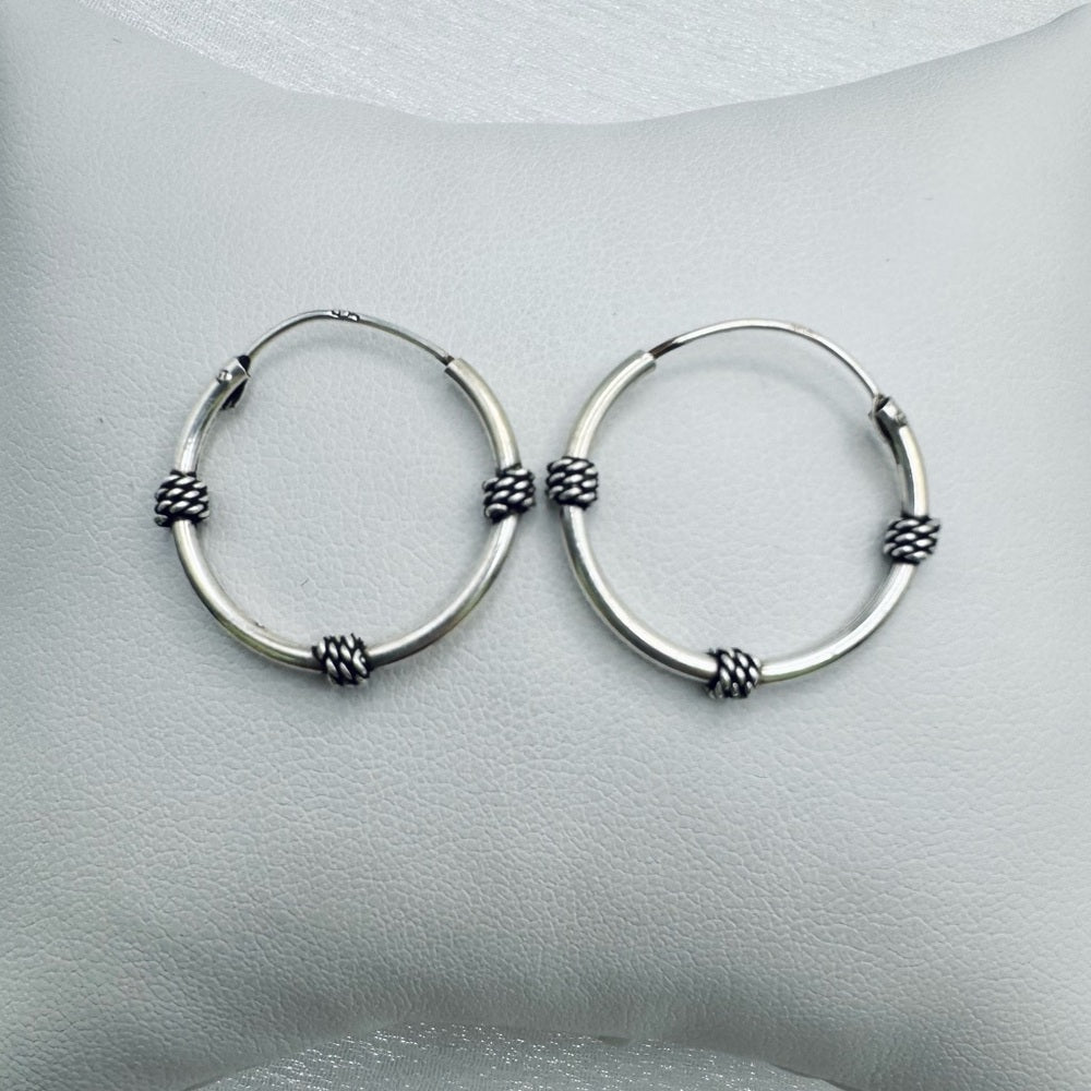 S925 Small Knot Hoop Earrings
