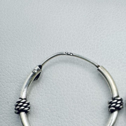 S925 Small Knot Hoop Earrings