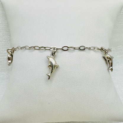 S925 Dolphin Charm Bracelet