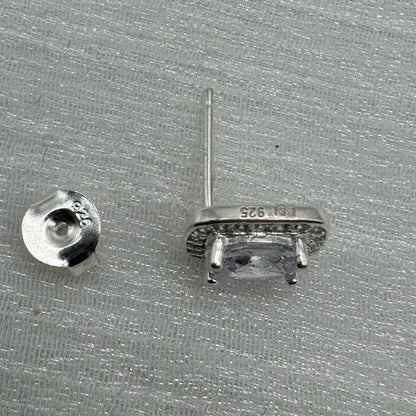 Camilla - s925 Oval Pavé Crystal Pushbacks