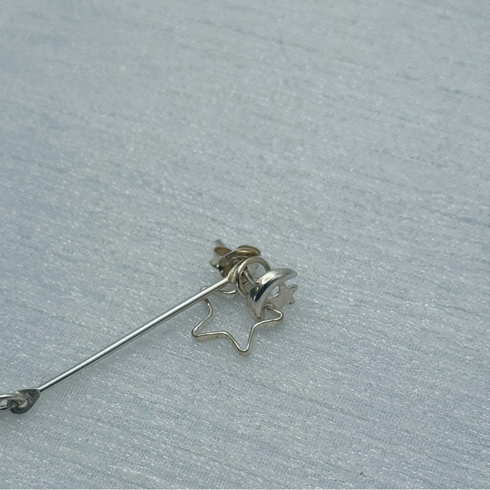 Moon and Star Charm Earrings