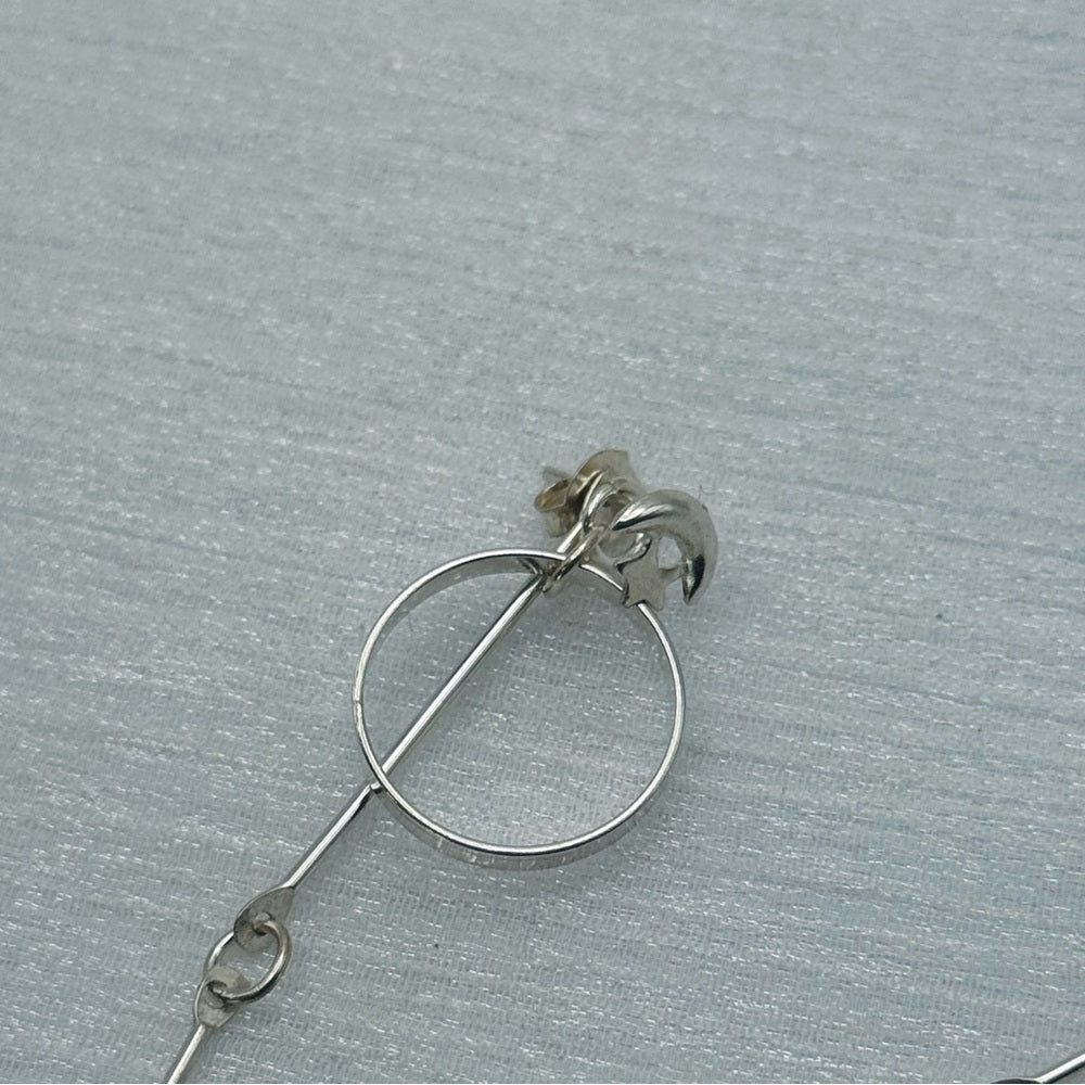 Moon and Star Charm Earrings