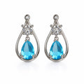 Amara Blue Chalcedony Teardrop Earrings