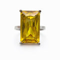 Citrine Colored Crystal Ring