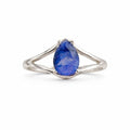 Blue Sapphire Pear Ring