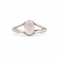 S925 Rose Quartz Oval Ring