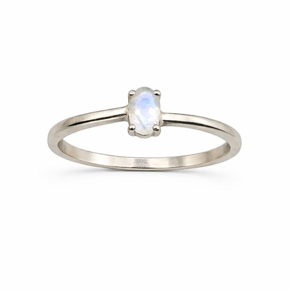 Rainbow Moonstone Mini Ring
