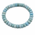 Larimar Rondelle Beaded Bracelet 9mm