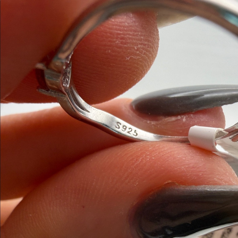 Pink Tourmaline Heart Silver Ring