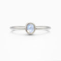 Rainbow Moonstone Mini Circle Ring
