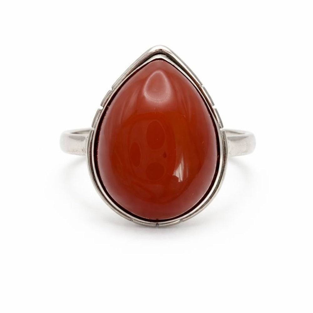 Teardrop Carnelian Ring