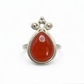 Teardrop Carnelian Ring