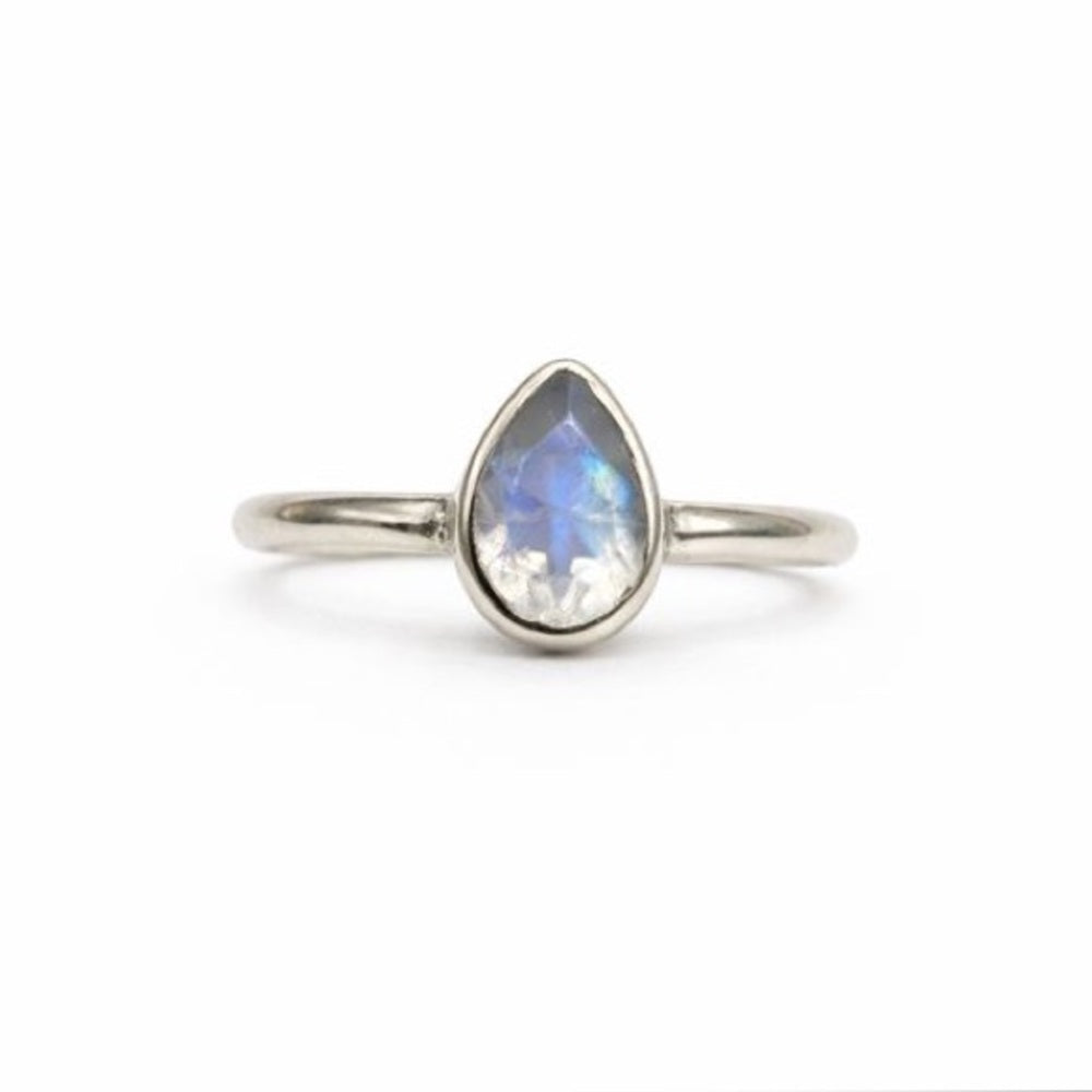 Labradorite Teardrop Ring