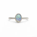 Ethiopian Opal Oval Mini Stacking Ring