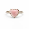 Pink Opal Heart Ring