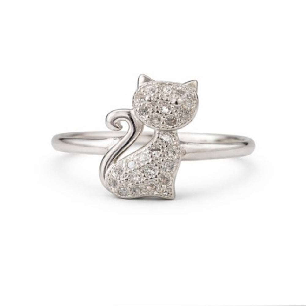 Pavé Crystal Cat Ring