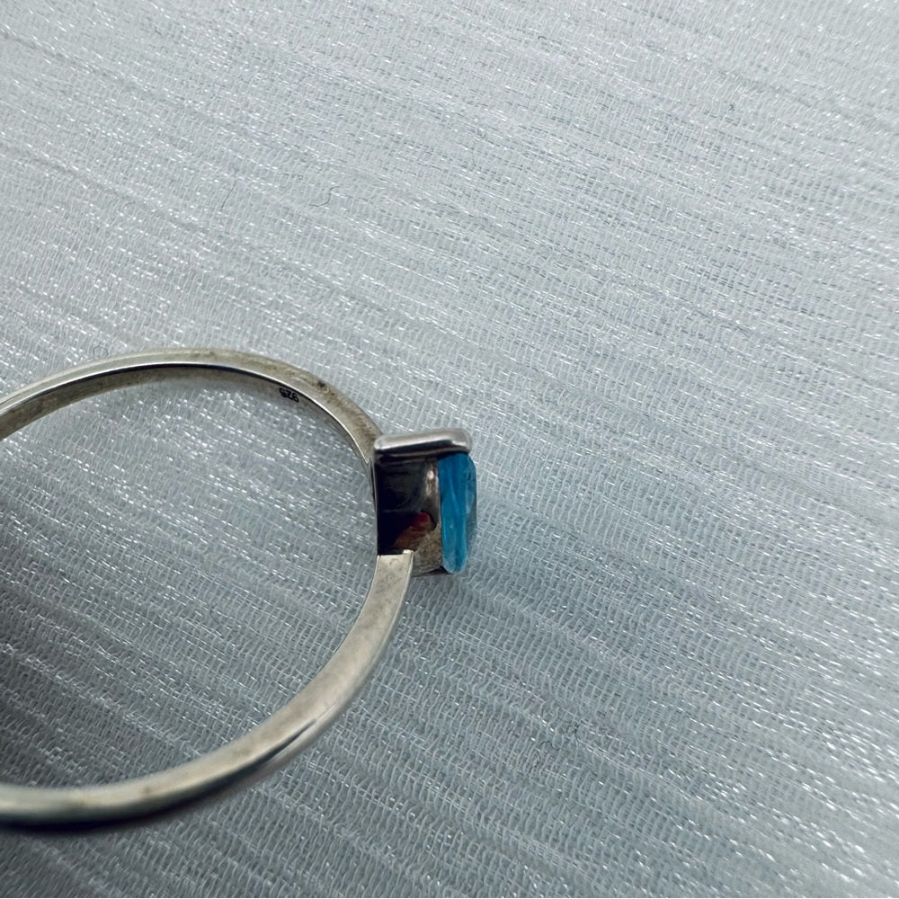 Marquise Swiss Blue Topaz Ring