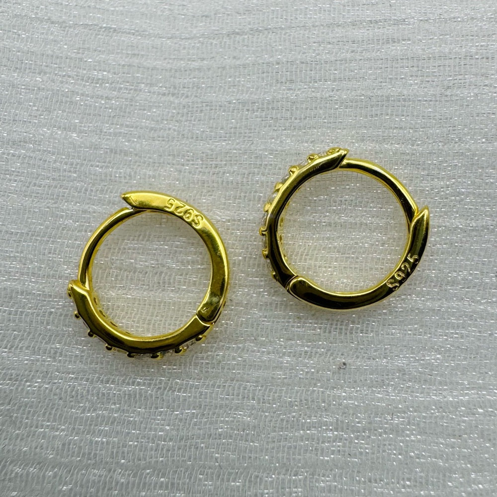 #101 Hoop / Huggie Earrings - Gold
