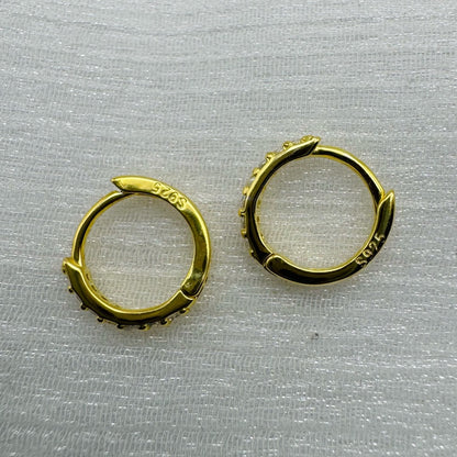 #101 Hoop / Huggie Earrings - Gold
