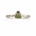 Moldavite Sterling Silver Ring