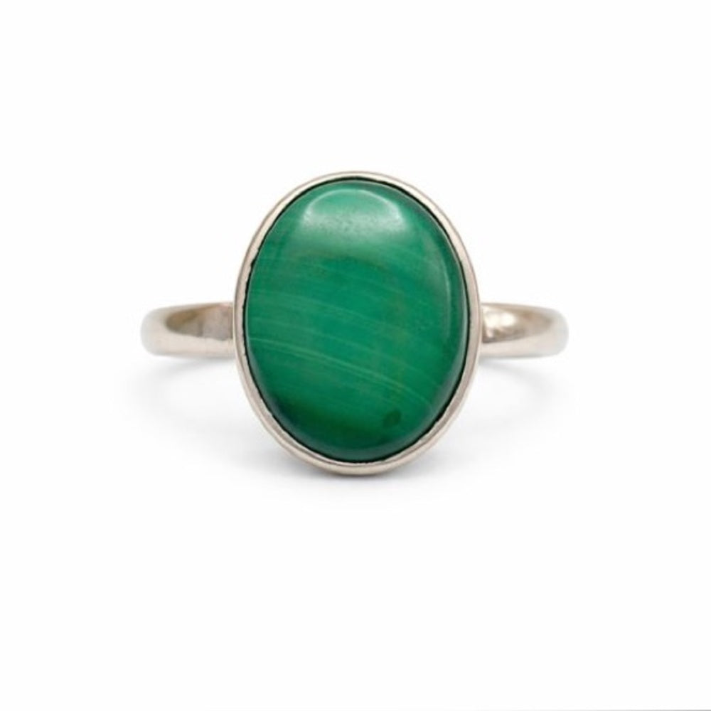 Oval Malachite Ring