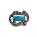 Magnesite & Marcasite Pavé Ring