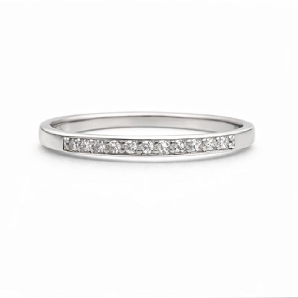 Micro Half Eternity Pavé Band