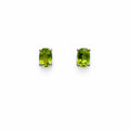 Peridot Oval Stud Earrings