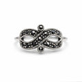 Marcasite Twist Design Ring