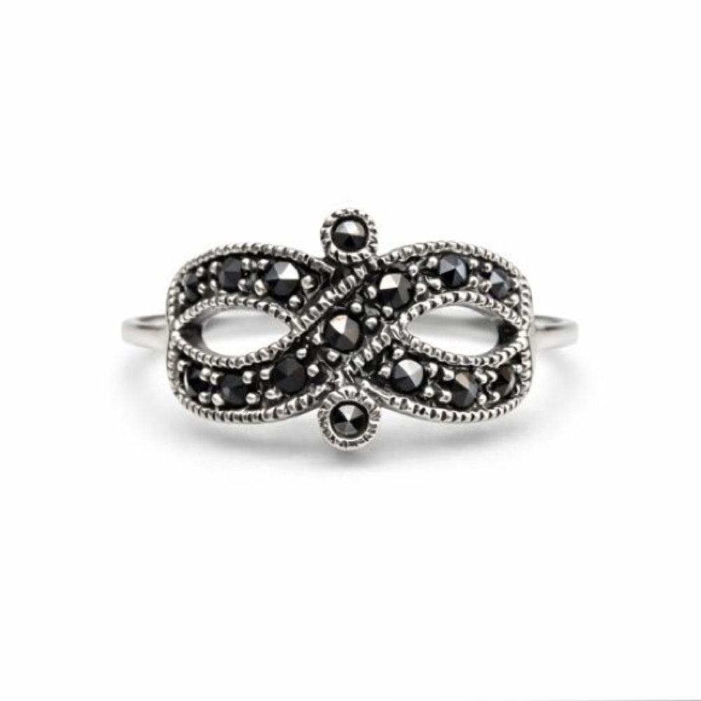 Marcasite Twist Design Ring