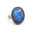 Oval Labradorite Adjustable Ring