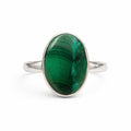 Oval Chrysocolla Malachite Ring