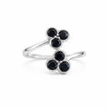 Open Top Black Spinel Ring