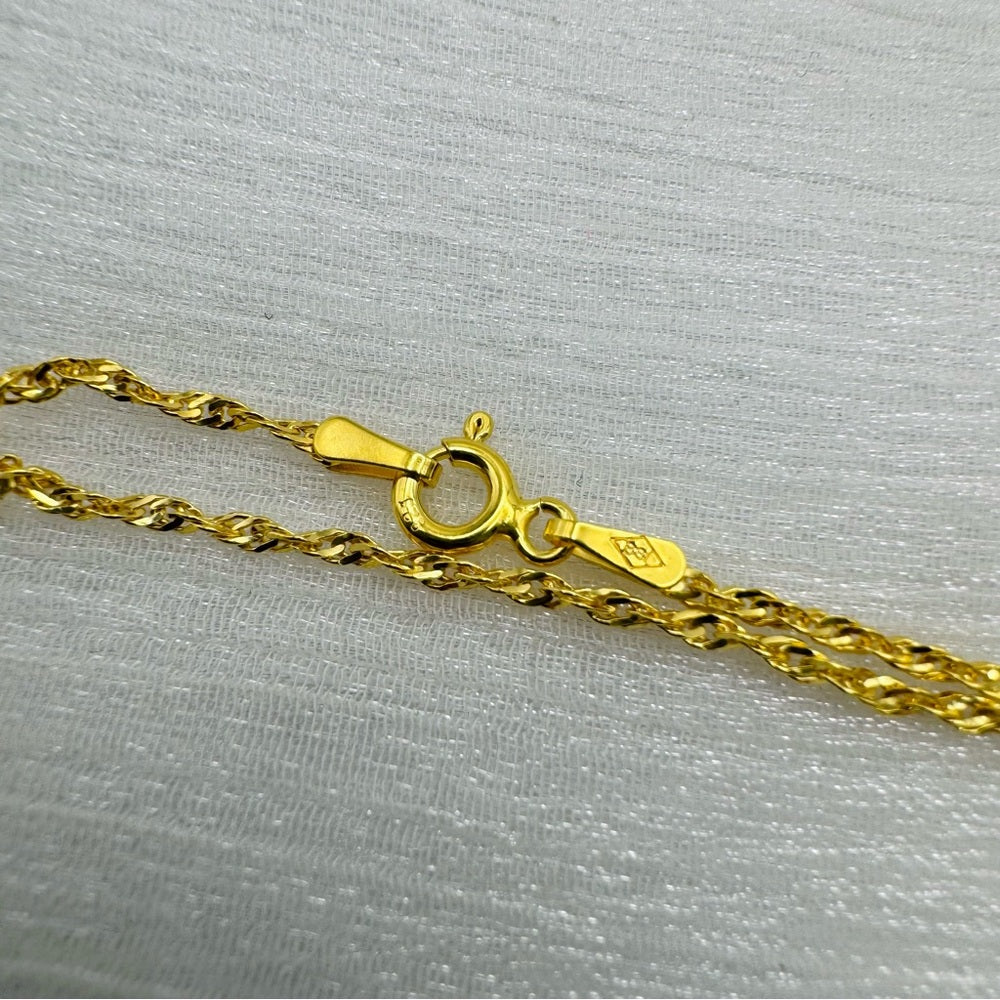 1.5mm Gold Singapore Chain