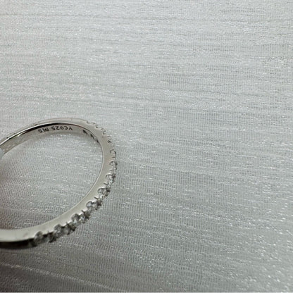 0.5 CT Moissanite Diamond Half Eternity Ring