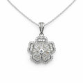 2.0 CT Moissanite Flower Pendant