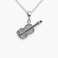 0.5 CT Moissanite Violin Pendant