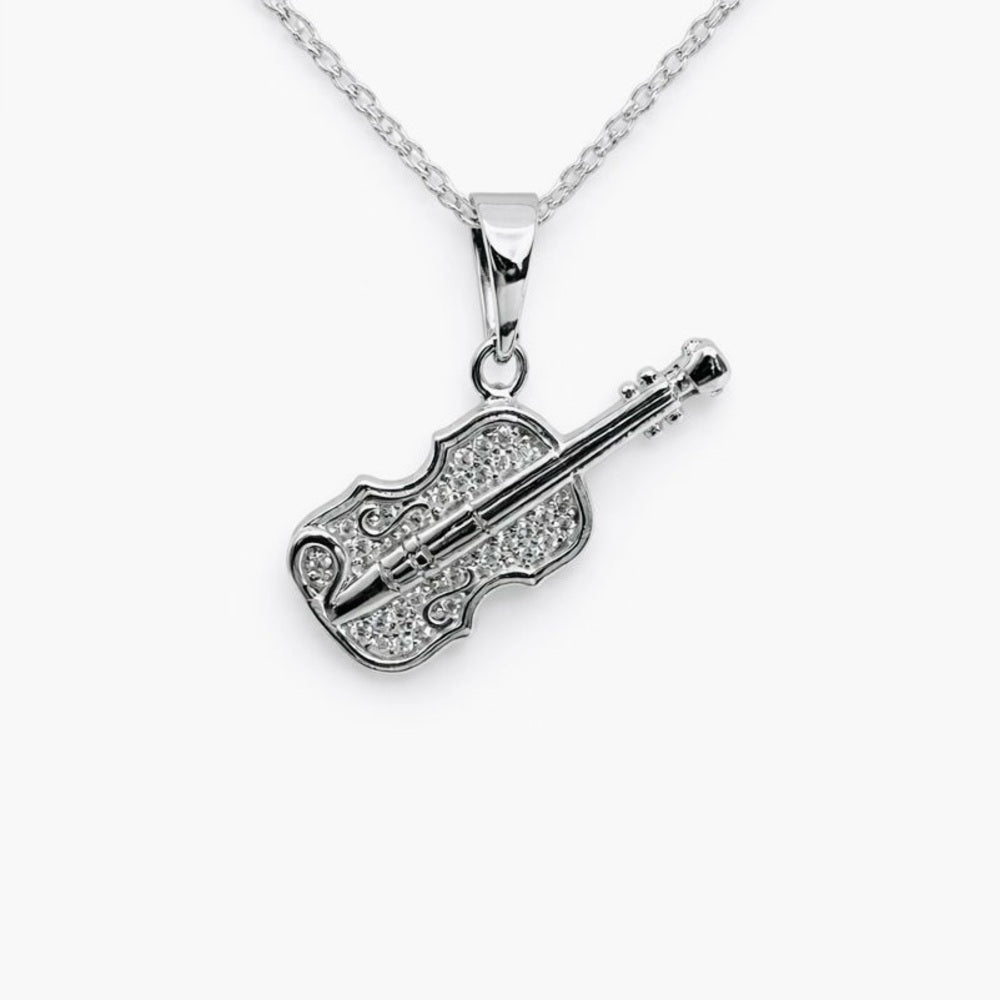 0.5 CT Moissanite Violin Pendant
