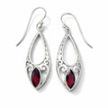 Garnet Leaf Earrings