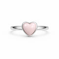 Pink Opal Heart Ring
