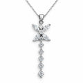 Crystal Flower Key Pendant