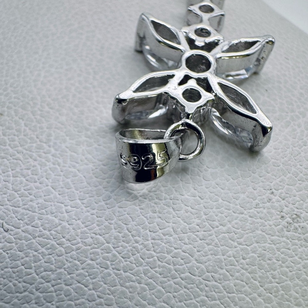 Crystal Flower Key Pendant