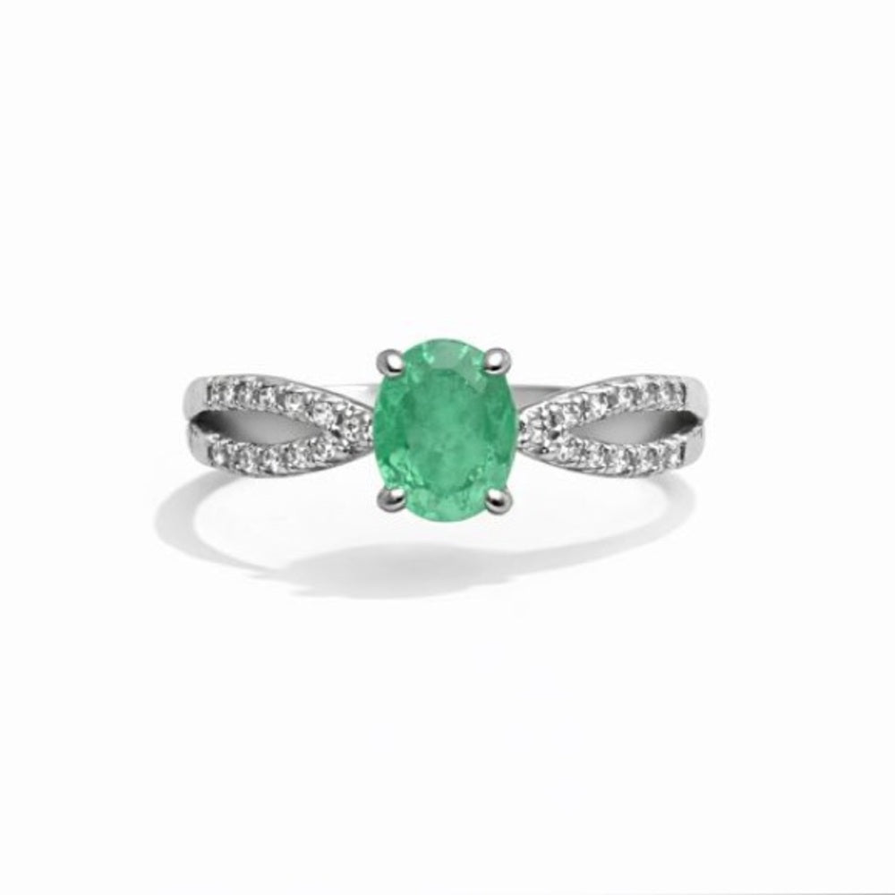 Emerald Adjustable Ring
