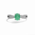 Emerald Adjustable Ring