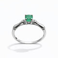 Emerald Adjustable Ring