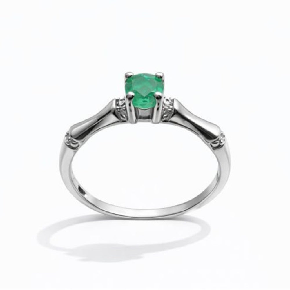 Emerald Adjustable Ring