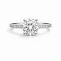 3.52 CT Moissanite Solitare w Pavé Band